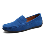 Hiddo | Zachte blauwe suède loafers
