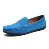 Hiddo | Zachte blauwe suède loafers