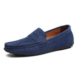 Hiddo | Zachte blauwe suède loafers