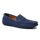 Hiddo | Zachte blauwe suède loafers