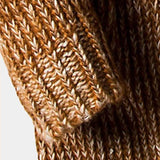 Ype | Bruin gebreid vest met capuchon