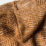 Ype | Bruin gebreid vest met capuchon