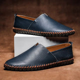 Huib | Handgestikte leren loafers