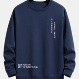 Huub | Sweater met japanse tekstopdruk en relaxte pasvorm
