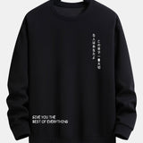 Huub | Sweater met japanse tekstopdruk en relaxte pasvorm