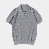 Idsard | Polo met geometrisch reliëfdessin