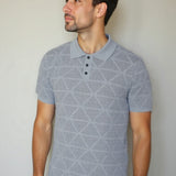 Idsard | Polo met geometrisch reliëfdessin