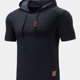 Jacob | Slim-fit gebreide trui met korte mouwen en capuchon
