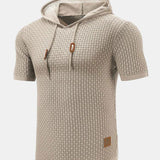 Jacob | Slim-fit gebreide trui met korte mouwen en capuchon