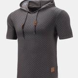 Jacob | Slim-fit gebreide trui met korte mouwen en capuchon