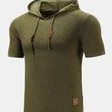Jacob | Slim-fit gebreide trui met korte mouwen en capuchon