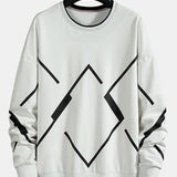 Jacob | Sweater met geometrische print en ronde hals