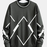 Jacob | Sweater met geometrische print en ronde hals