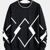 Jacob | Sweater met geometrische print en ronde hals