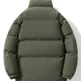 Jasper | Corduroy puffer jas met coltrechterkraag