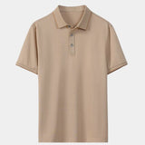 Joachim | Marineblauwe polo met klassieke kraag
