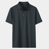 Joachim | Marineblauwe polo met klassieke kraag