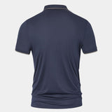 Joachim | Marineblauwe polo met klassieke kraag