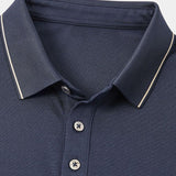 Joachim | Marineblauwe polo met klassieke kraag