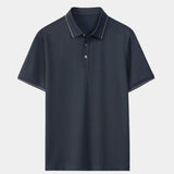 Joachim | Marineblauwe polo met klassieke kraag