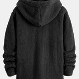 Job | Teddyfleece jas met capuchon en knopen