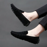 Jorg | Marineblauwe suède bootloafers