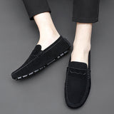 Jorg | Marineblauwe suède bootloafers