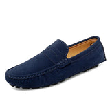 Jorg | Marineblauwe suède bootloafers