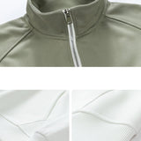 Jurre | Sweater met kleurvlakken, hoge kraag en korte rits