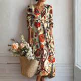 Anna - Bloemen Boho Jurk