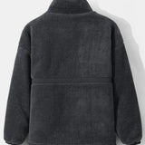 Koen | Gewatteerde teddyfleece jas met rits