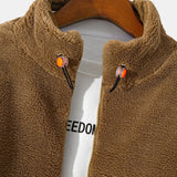 Koen | Gewatteerde teddyfleece jas met rits