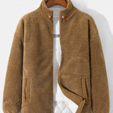 Koen | Gewatteerde teddyfleece jas met rits