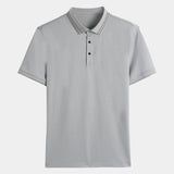 Koos | Zwarte polo met contrastbies