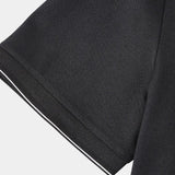 Koos | Zwarte polo met contrastbies