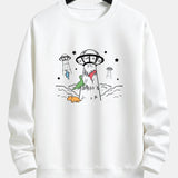 Krijn | Sweater met dinosaurus- en ruimteschipprint en relaxte pasvorm