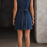 Lila - Casual Denim Overalls Jurk