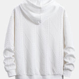Lodewijk | Hoodie met geometrisch jacquarddessin en relaxte pasvorm