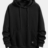 Lodewijk | Hoodie met geometrisch jacquarddessin en relaxte pasvorm