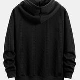 Lodewijk | Hoodie met geometrisch jacquarddessin en relaxte pasvorm