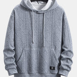 Lodewijk | Hoodie met geometrisch jacquarddessin en relaxte pasvorm