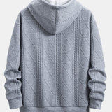 Lodewijk | Hoodie met geometrisch jacquarddessin en relaxte pasvorm