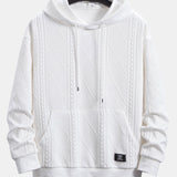 Lodewijk | Hoodie met geometrisch jacquarddessin en relaxte pasvorm
