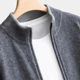 Wilbert | Taupe open gebreid vest