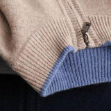 Wilbert | Taupe open gebreid vest