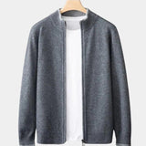 Wilbert | Taupe open gebreid vest