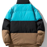 Maarten | Puffer jack met kleurblokken