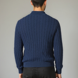 Jelger | Marineblauwe kabeltrui