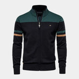 Tim | Bruin vest met kleurvlakken en rits