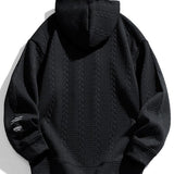 Melle | Hoodie met jacquarddessin en tarwemotief